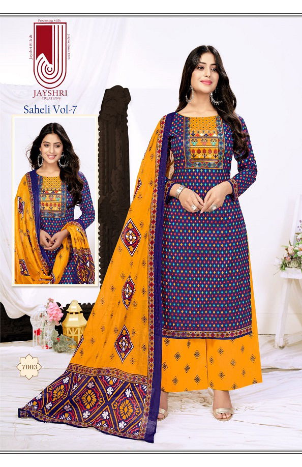 Jayshri Saheli 7 Pure Cotton Casual Wear Wholesale Dress Material Collection 